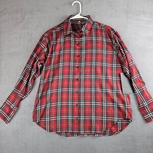 Tuckernuck Red Plaid Nadine Boyfriend Button Down Size Small